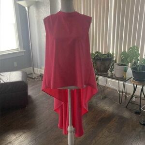 Elegant Pink high low Sleeveless top
